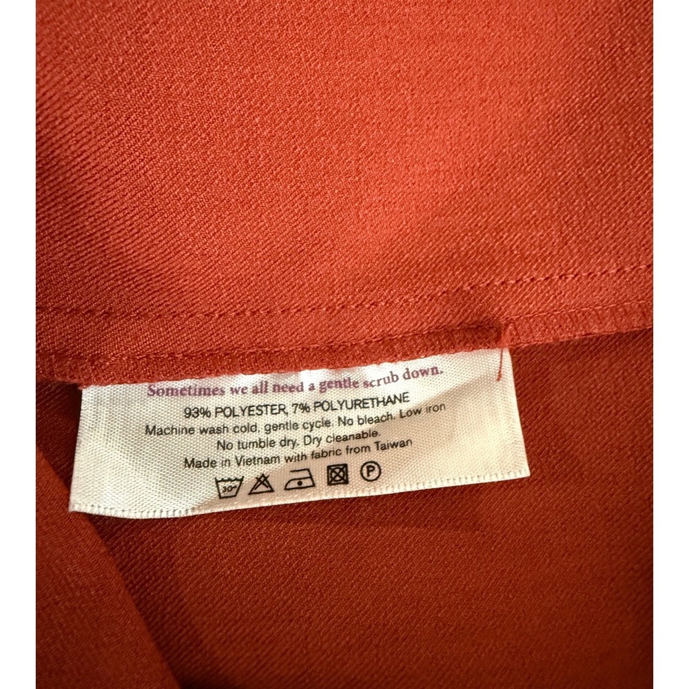 MM.LaFleur Etsuko Dress Rust Orange 3/4 Sleeve Sheath 12 Office Minimalist Work - Picture 8 of 8